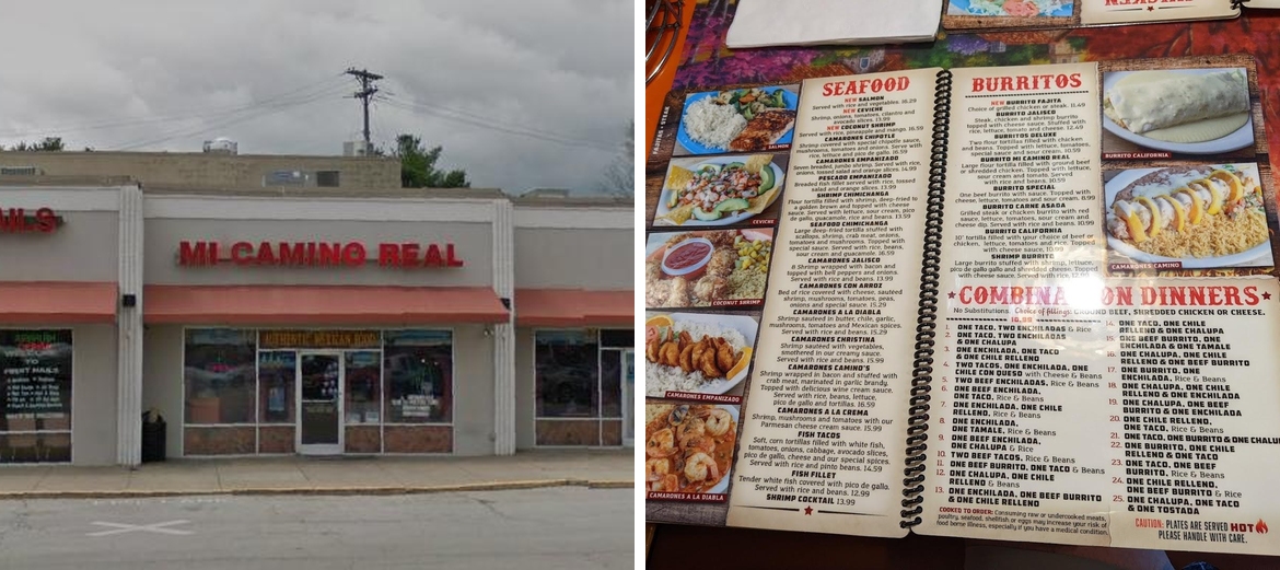 Mi Camino Real Menu